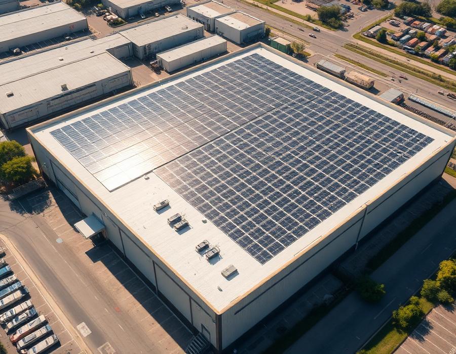 Commercial Warehouse solar installation in Epping Industria